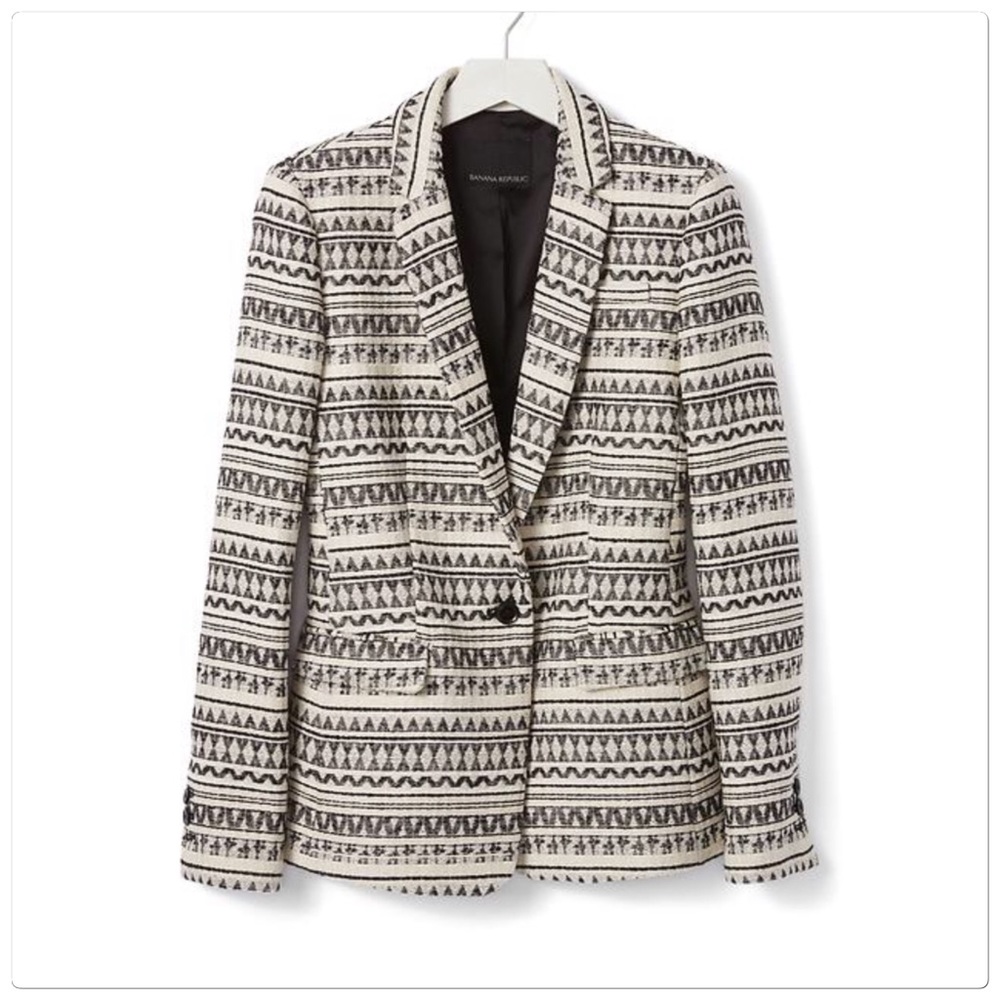 Banana Republic Jacquard One-Button Blazer